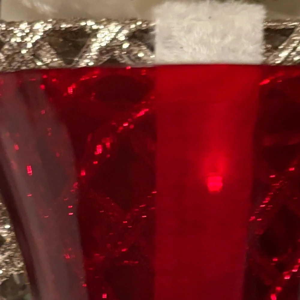 Elegant Red & Clear Bell Shape Wine Glass Set